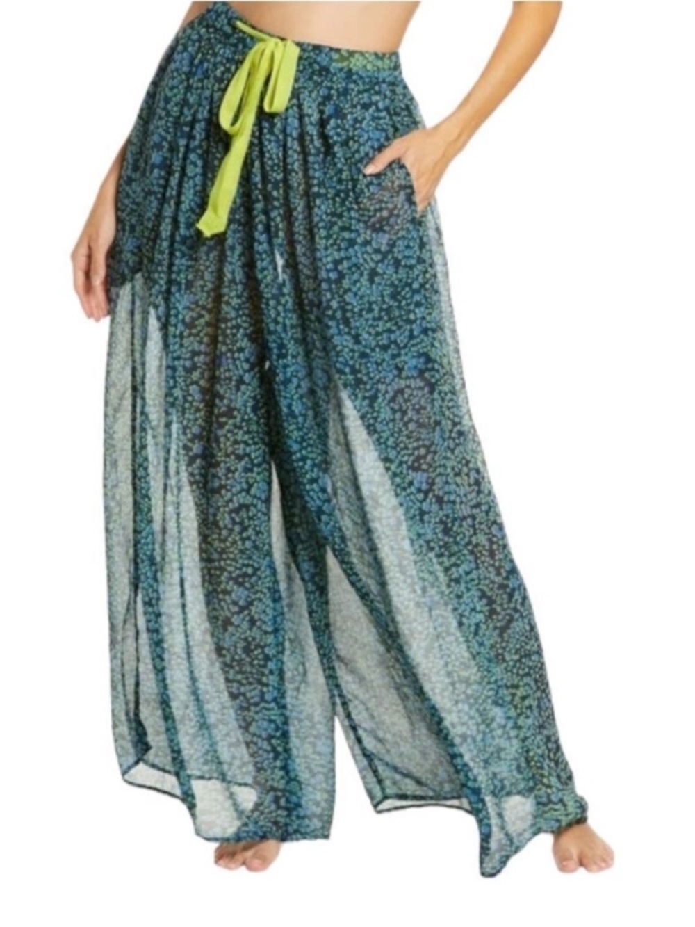 Free People Intimately Sleep-in’ Pants Navy Combo sheer bohemian beachy